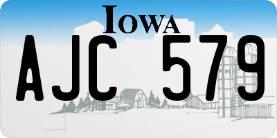 IA license plate AJC579