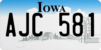 IA license plate AJC581