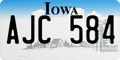 IA license plate AJC584