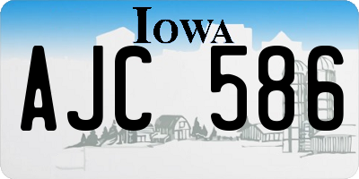IA license plate AJC586