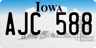 IA license plate AJC588
