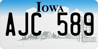 IA license plate AJC589