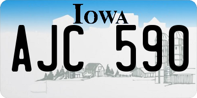 IA license plate AJC590