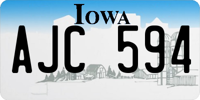 IA license plate AJC594