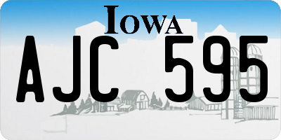 IA license plate AJC595