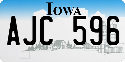 IA license plate AJC596