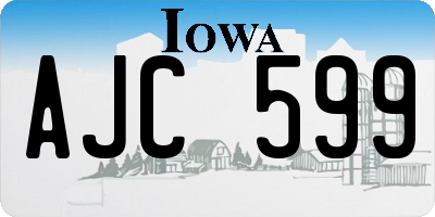 IA license plate AJC599