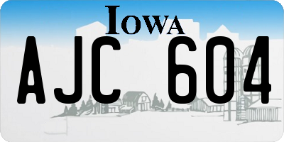 IA license plate AJC604