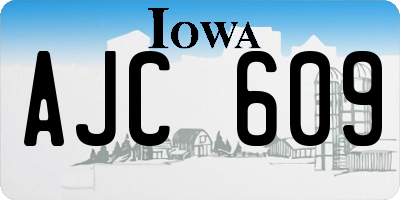 IA license plate AJC609