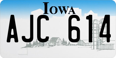 IA license plate AJC614