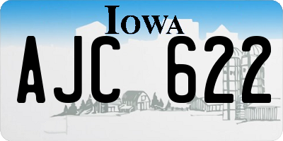 IA license plate AJC622