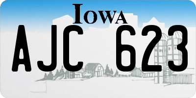 IA license plate AJC623