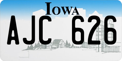 IA license plate AJC626