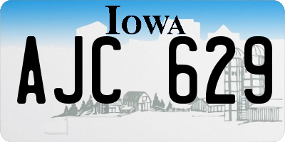 IA license plate AJC629