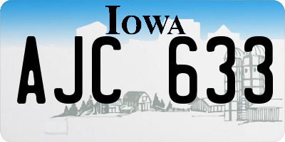 IA license plate AJC633