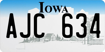 IA license plate AJC634