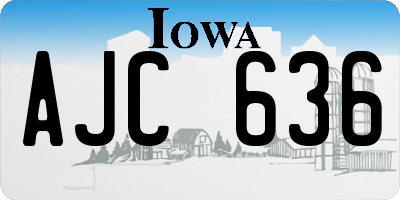 IA license plate AJC636