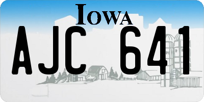IA license plate AJC641