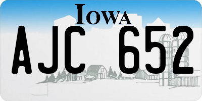 IA license plate AJC652