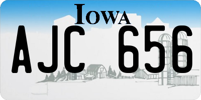 IA license plate AJC656