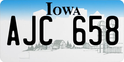 IA license plate AJC658