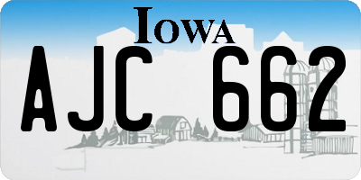 IA license plate AJC662