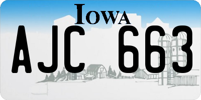 IA license plate AJC663