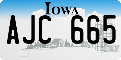IA license plate AJC665