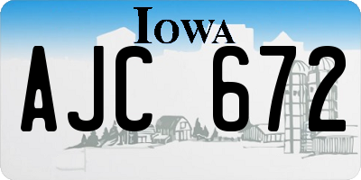 IA license plate AJC672