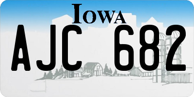 IA license plate AJC682