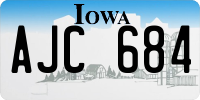IA license plate AJC684