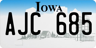 IA license plate AJC685