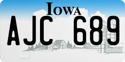 IA license plate AJC689