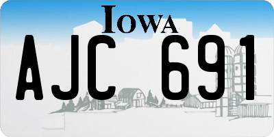 IA license plate AJC691