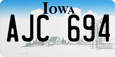 IA license plate AJC694