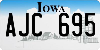 IA license plate AJC695