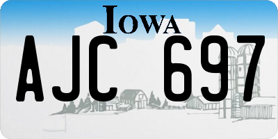 IA license plate AJC697
