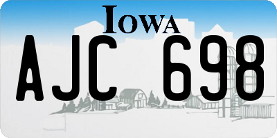 IA license plate AJC698