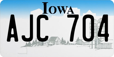 IA license plate AJC704