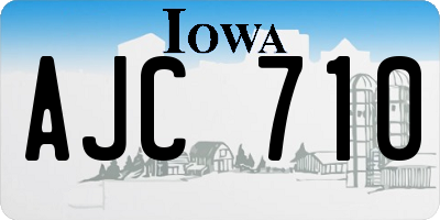 IA license plate AJC710