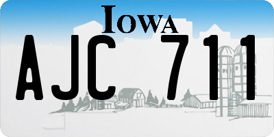IA license plate AJC711
