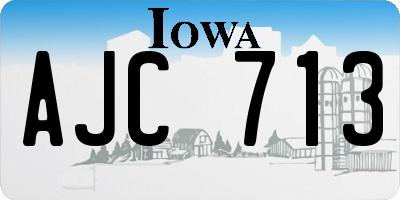 IA license plate AJC713