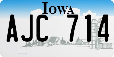 IA license plate AJC714