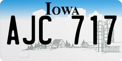 IA license plate AJC717
