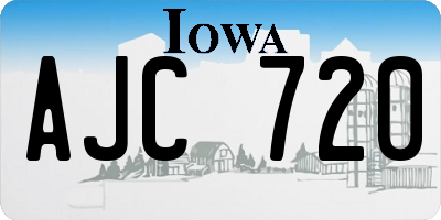 IA license plate AJC720