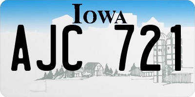 IA license plate AJC721