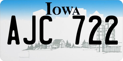 IA license plate AJC722