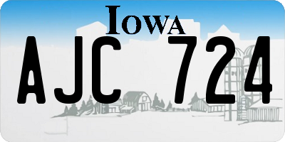 IA license plate AJC724