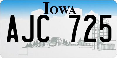 IA license plate AJC725