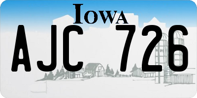 IA license plate AJC726